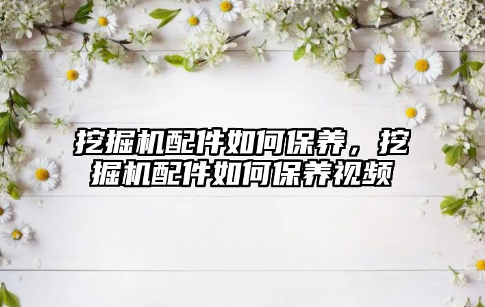 挖掘機配件如何保養(yǎng)，挖掘機配件如何保養(yǎng)視頻