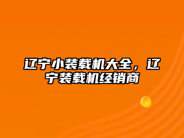 遼寧小裝載機(jī)大全，遼寧裝載機(jī)經(jīng)銷商