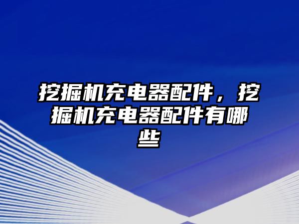 挖掘機(jī)充電器配件，挖掘機(jī)充電器配件有哪些