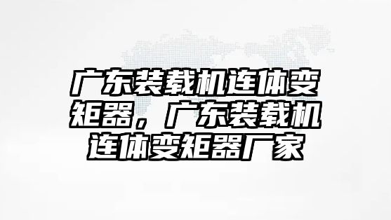 廣東裝載機(jī)連體變矩器，廣東裝載機(jī)連體變矩器廠家