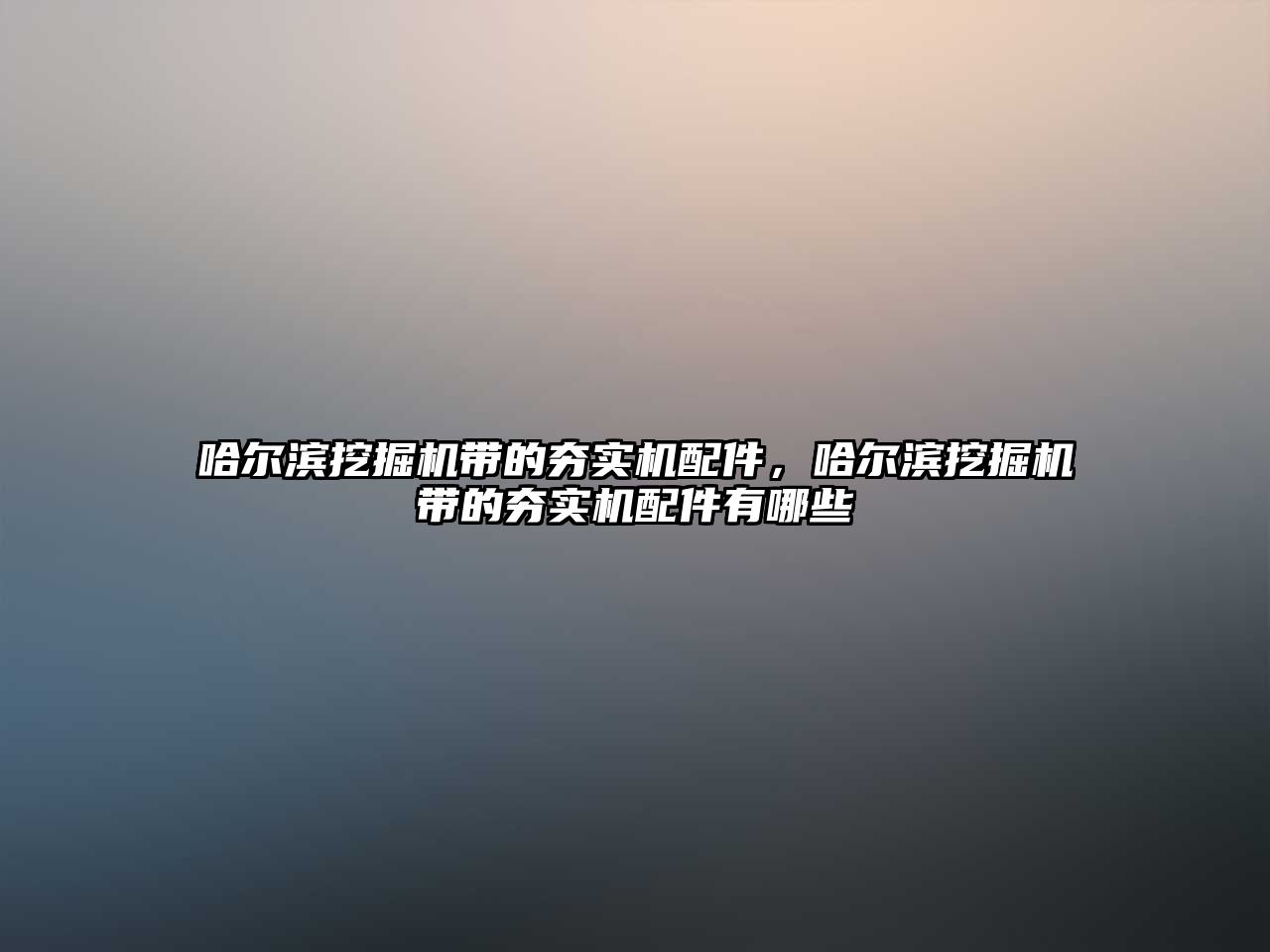 哈爾濱挖掘機帶的夯實機配件，哈爾濱挖掘機帶的夯實機配件有哪些