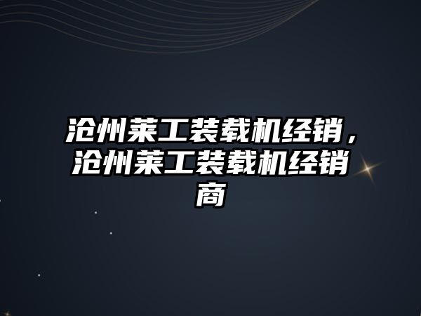 滄州萊工裝載機經(jīng)銷，滄州萊工裝載機經(jīng)銷商