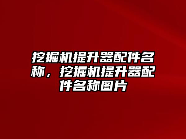 挖掘機提升器配件名稱，挖掘機提升器配件名稱圖片