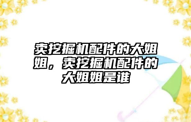 賣挖掘機配件的大姐姐，賣挖掘機配件的大姐姐是誰