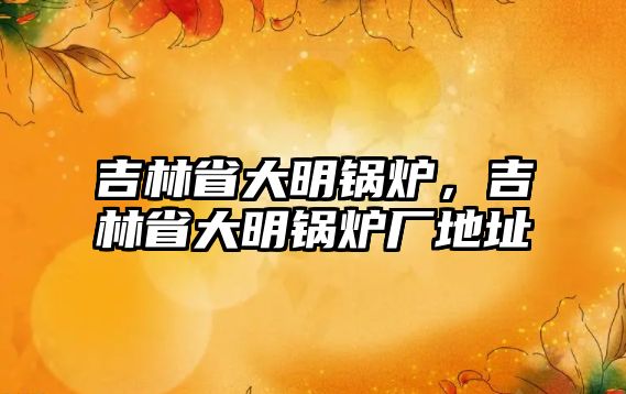 吉林省大明鍋爐，吉林省大明鍋爐廠地址