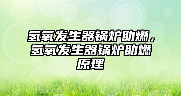 氫氧發(fā)生器鍋爐助燃，氫氧發(fā)生器鍋爐助燃原理