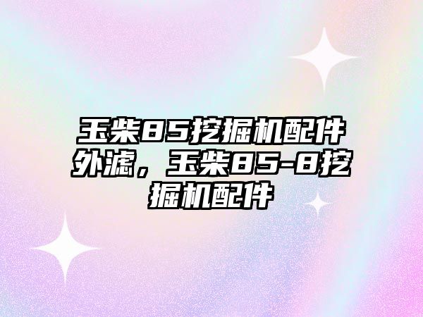 玉柴85挖掘機配件外濾，玉柴85-8挖掘機配件