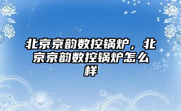 北京京韻數控鍋爐，北京京韻數控鍋爐怎么樣