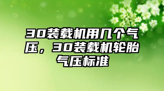 30裝載機(jī)用幾個氣壓，30裝載機(jī)輪胎氣壓標(biāo)準(zhǔn)