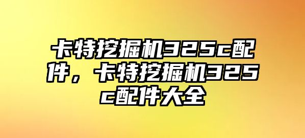 卡特挖掘機325c配件，卡特挖掘機325c配件大全