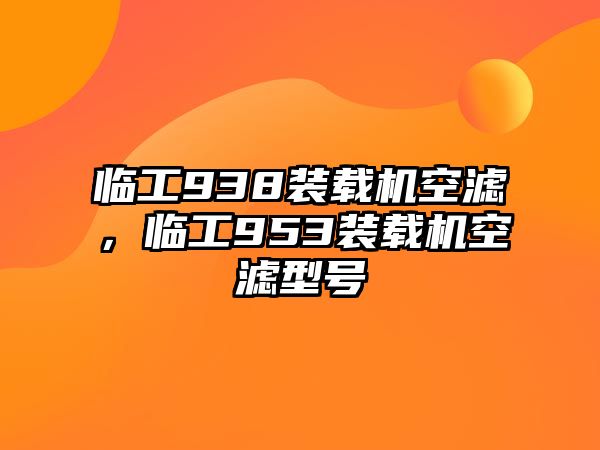 臨工938裝載機(jī)空濾，臨工953裝載機(jī)空濾型號(hào)