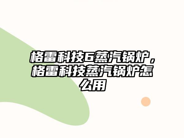 格雷科技6蒸汽鍋爐，格雷科技蒸汽鍋爐怎么用