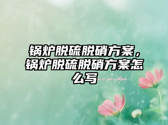 鍋爐脫硫脫硝方案，鍋爐脫硫脫硝方案怎么寫