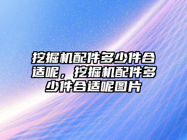 挖掘機配件多少件合適呢，挖掘機配件多少件合適呢圖片