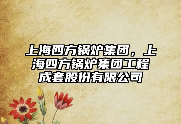 上海四方鍋爐集團，上海四方鍋爐集團工程成套股份有限公司