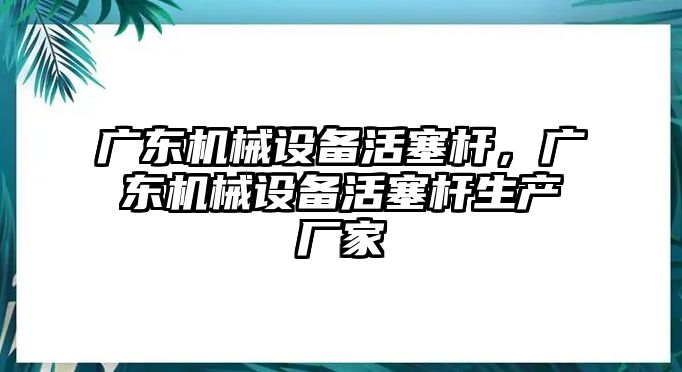 廣東機械設(shè)備活塞桿，廣東機械設(shè)備活塞桿生產(chǎn)廠家