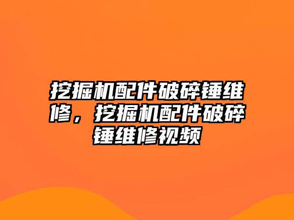 挖掘機(jī)配件破碎錘維修，挖掘機(jī)配件破碎錘維修視頻