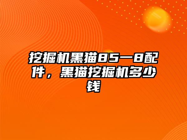 挖掘機黑貓85一8配件，黑貓挖掘機多少錢