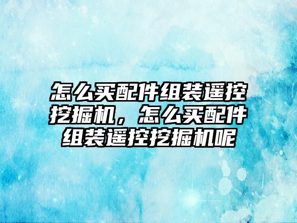 怎么買配件組裝遙控挖掘機(jī)，怎么買配件組裝遙控挖掘機(jī)呢