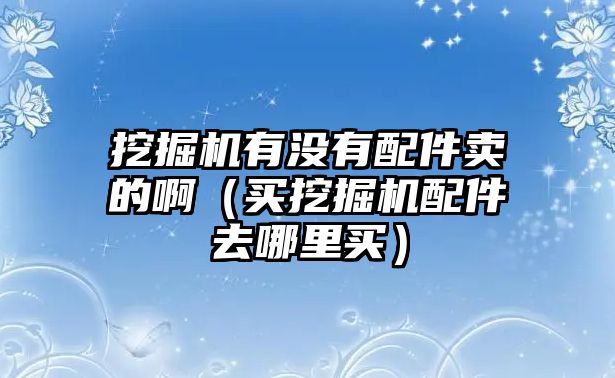 挖掘機有沒有配件賣的?。ㄙI挖掘機配件去哪里買）