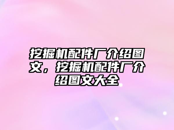 挖掘機配件廠介紹圖文，挖掘機配件廠介紹圖文大全