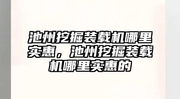 池州挖掘裝載機哪里實惠，池州挖掘裝載機哪里實惠的