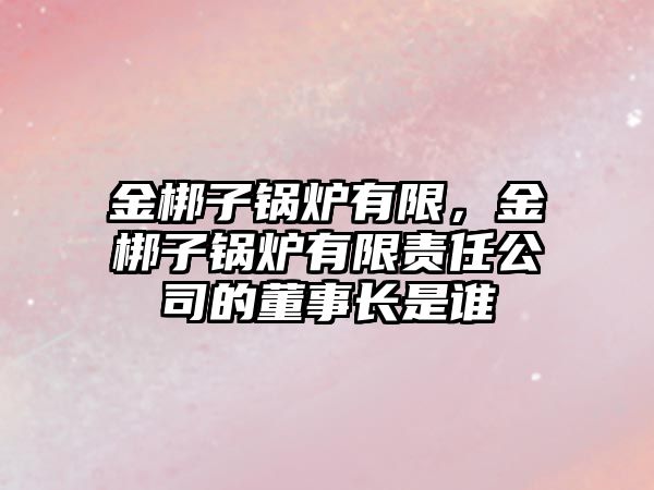 金梆子鍋爐有限，金梆子鍋爐有限責(zé)任公司的董事長(zhǎng)是誰