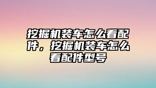 挖掘機裝車怎么看配件，挖掘機裝車怎么看配件型號