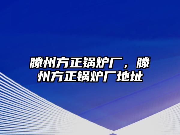 滕州方正鍋爐廠，滕州方正鍋爐廠地址