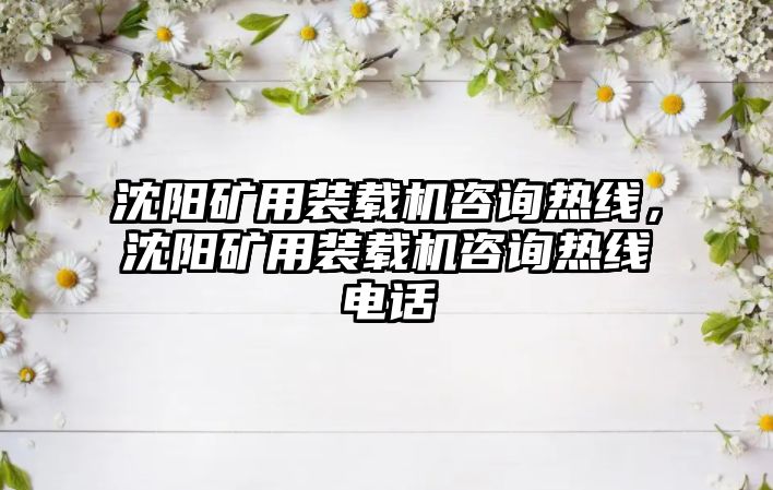 沈陽礦用裝載機咨詢熱線，沈陽礦用裝載機咨詢熱線電話