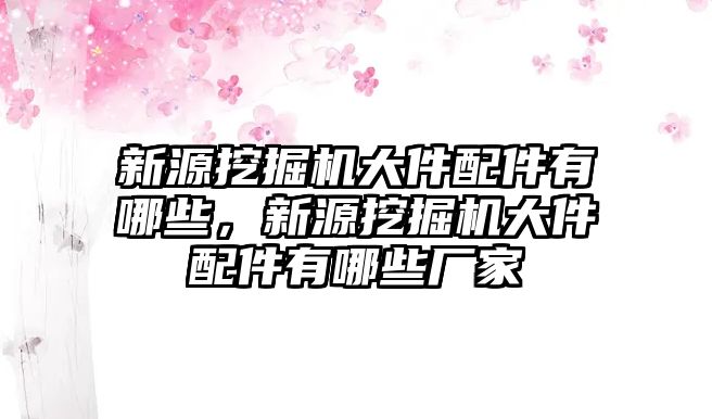 新源挖掘機(jī)大件配件有哪些，新源挖掘機(jī)大件配件有哪些廠家