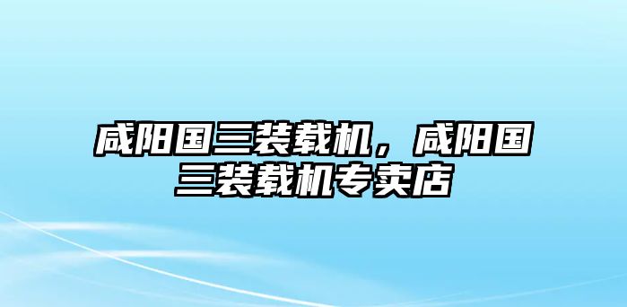 咸陽國三裝載機，咸陽國三裝載機專賣店