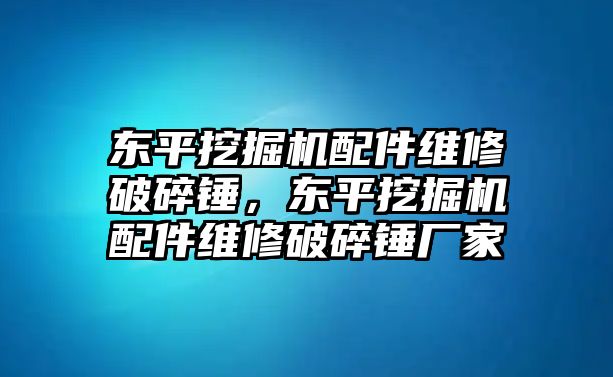 東平挖掘機配件維修破碎錘，東平挖掘機配件維修破碎錘廠家