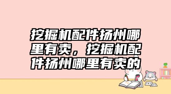 挖掘機配件揚州哪里有賣，挖掘機配件揚州哪里有賣的