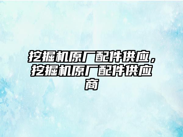 挖掘機原廠配件供應，挖掘機原廠配件供應商