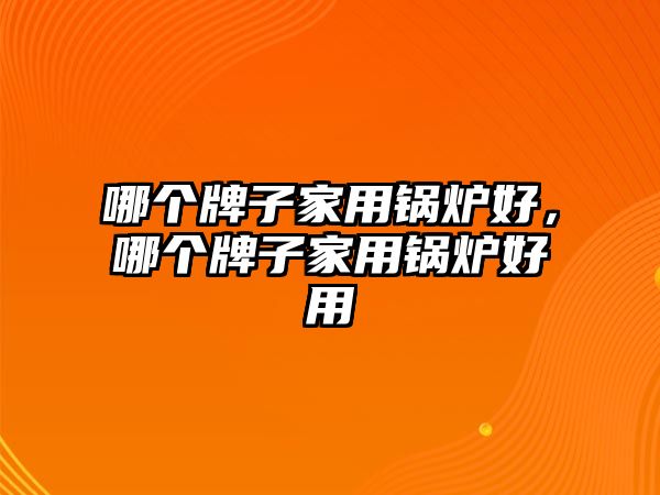 哪個牌子家用鍋爐好，哪個牌子家用鍋爐好用