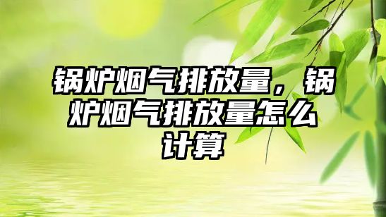 鍋爐煙氣排放量，鍋爐煙氣排放量怎么計算