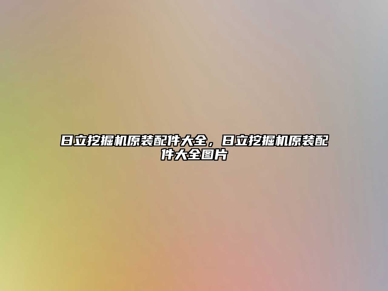 日立挖掘機原裝配件大全，日立挖掘機原裝配件大全圖片