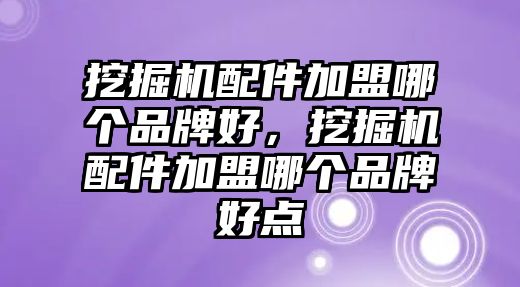 挖掘機(jī)配件加盟哪個品牌好，挖掘機(jī)配件加盟哪個品牌好點(diǎn)