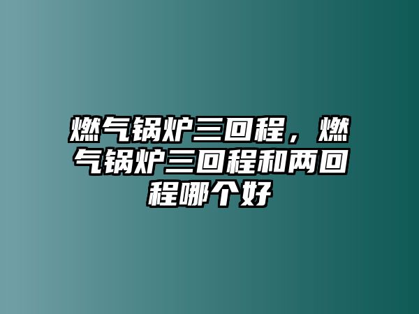 燃?xì)忮仩t三回程，燃?xì)忮仩t三回程和兩回程哪個好