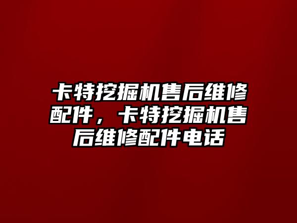 卡特挖掘機售后維修配件，卡特挖掘機售后維修配件電話