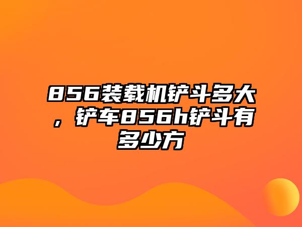 856裝載機鏟斗多大，鏟車856h鏟斗有多少方