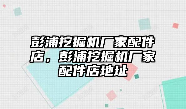 彭浦挖掘機廠家配件店，彭浦挖掘機廠家配件店地址