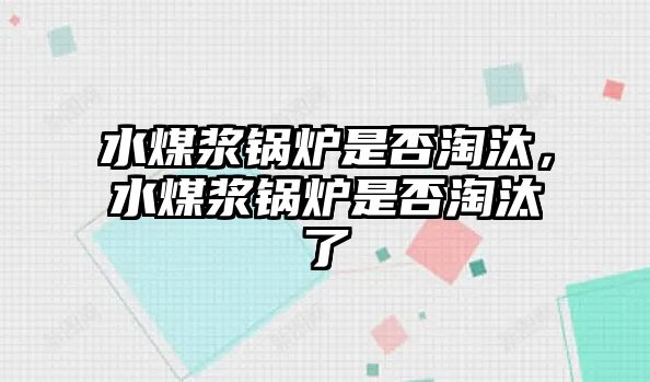 水煤漿鍋爐是否淘汰，水煤漿鍋爐是否淘汰了