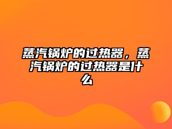 蒸汽鍋爐的過熱器，蒸汽鍋爐的過熱器是什么