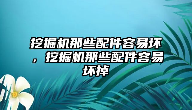 挖掘機那些配件容易壞，挖掘機那些配件容易壞掉