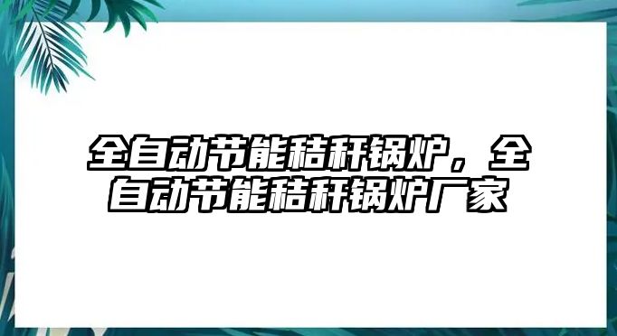 全自動節(jié)能秸稈鍋爐，全自動節(jié)能秸稈鍋爐廠家