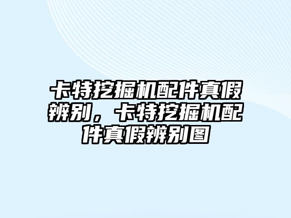 卡特挖掘機配件真假辨別，卡特挖掘機配件真假辨別圖