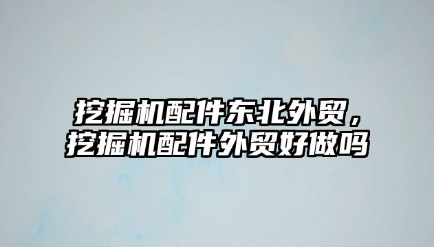 挖掘機(jī)配件東北外貿(mào)，挖掘機(jī)配件外貿(mào)好做嗎