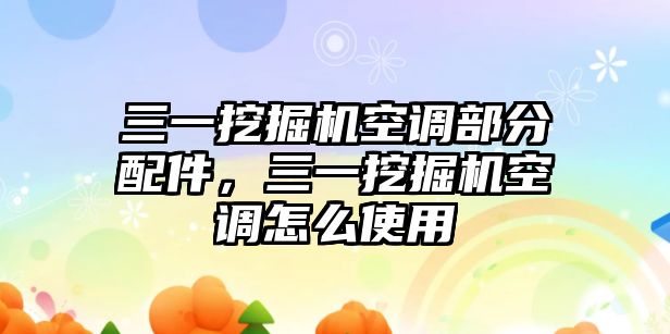 三一挖掘機空調(diào)部分配件，三一挖掘機空調(diào)怎么使用